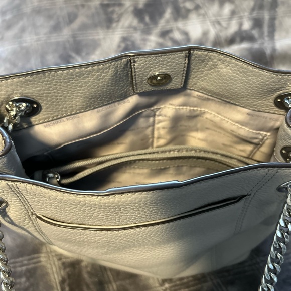 Michael Kors Gray Leather Shoulder Bag - Picture 5 of 5